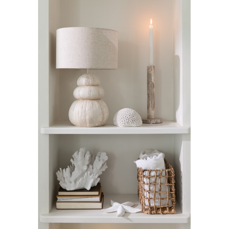 Objet déco à poser Étoile de mer 20 cm en Résine Blanc Zora - 3