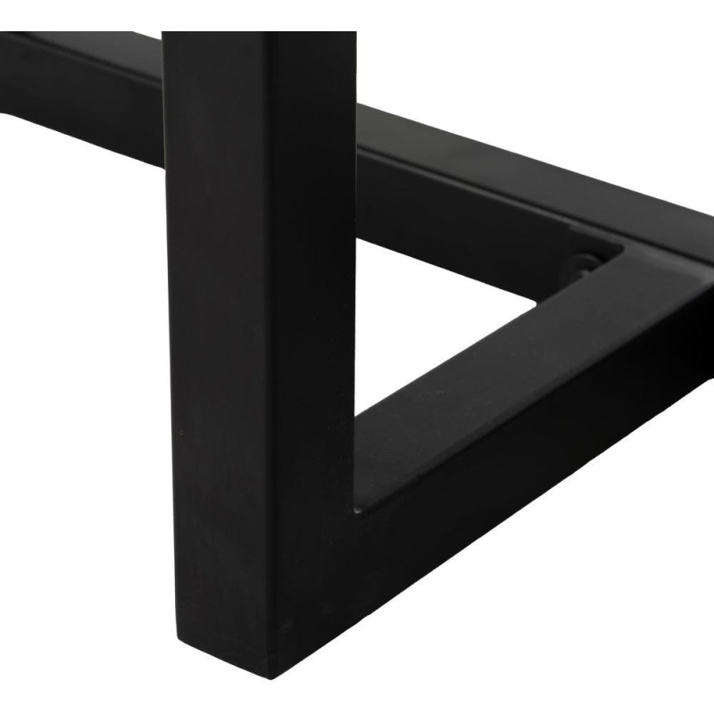 Console moderne Demi lune en Bois de manguier Miel Métal Noir Idalia - 5