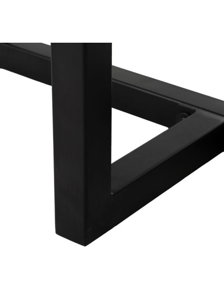 Console moderne Demi lune en Bois de manguier Miel Métal Noir Idalia - 5