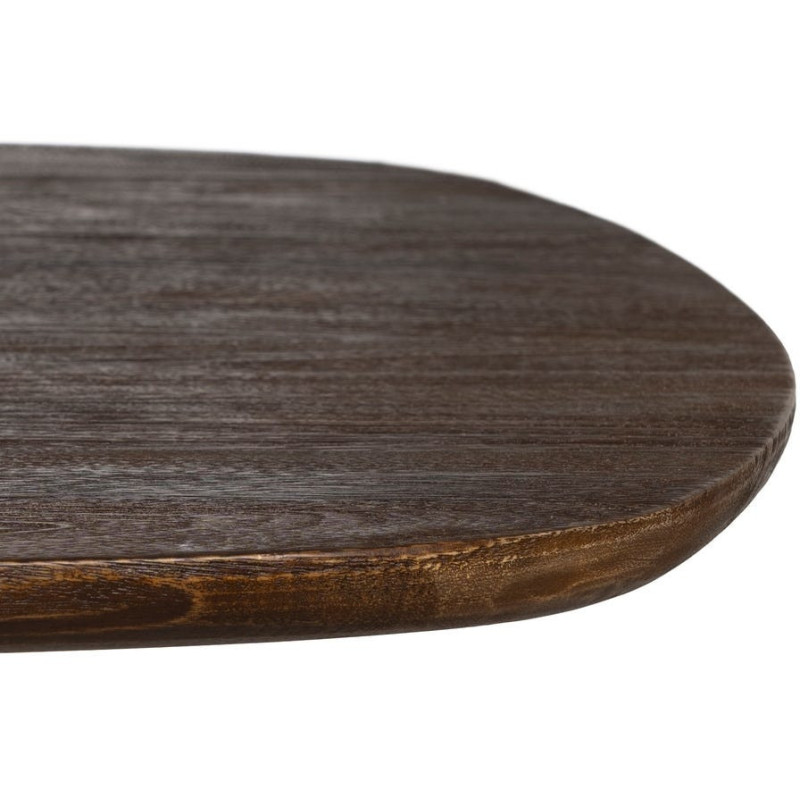 Table à manger moderne Ovale 8 personnes en Bois de manguier Marron Zora - 4