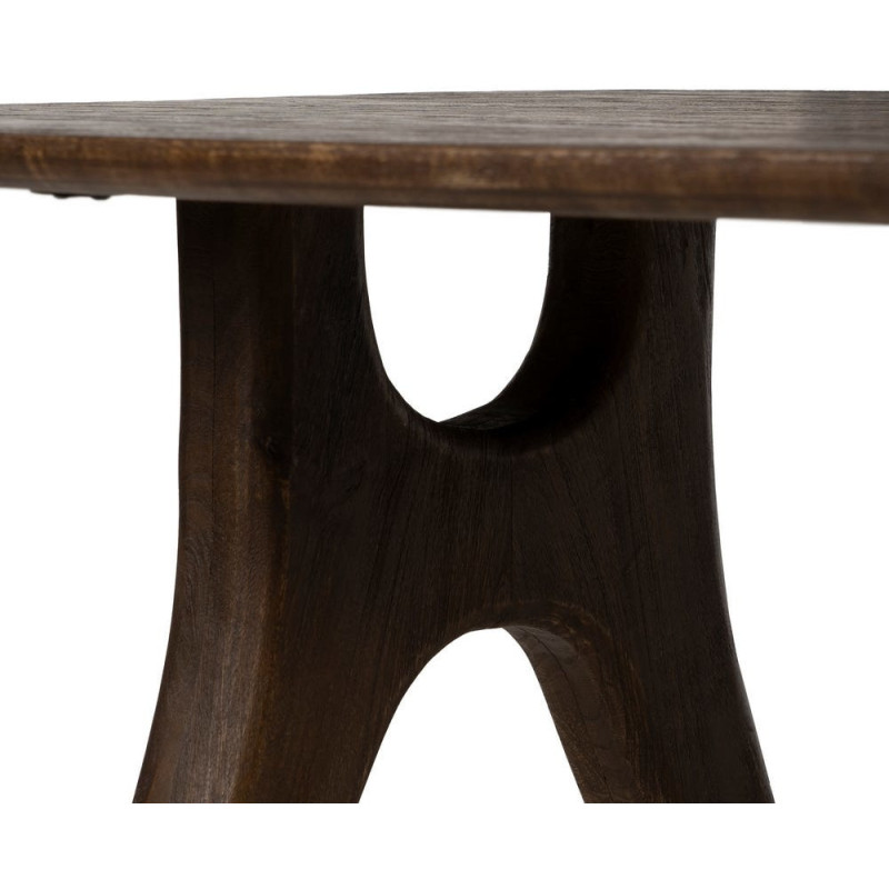 Table à manger moderne Ovale 8 personnes en Bois de manguier Marron Zora - 6