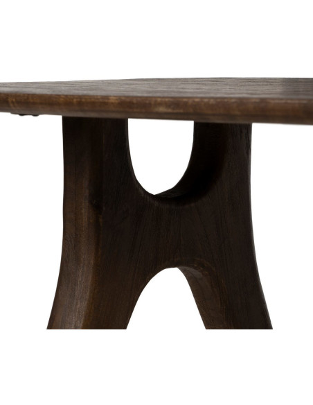 Table à manger moderne Ovale 8 personnes en Bois de manguier Marron Zora - 6