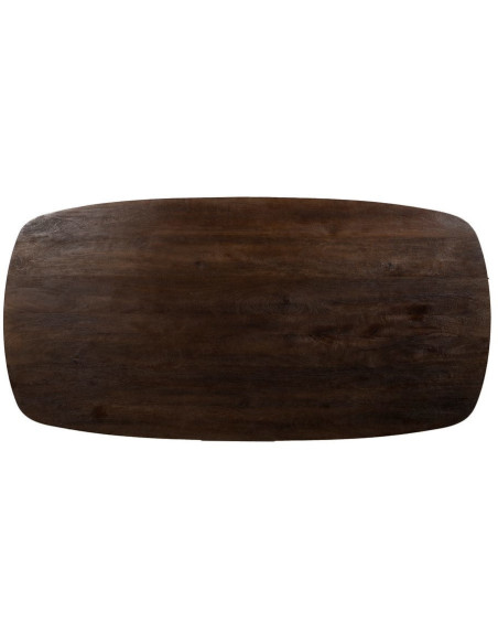 Table à manger moderne Ovale 8 personnes en Bois de manguier Marron Zora - 7