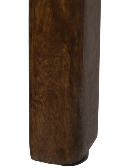 Meuble télé moderne 2 tiroirs 1 étagère en Bois de manguier Marron foncé Kurt - 10