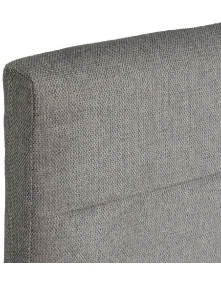 Grande Tête de lit capitonnée 2 places 190x100 en Tissu Gris Bois MDF Lira - 3