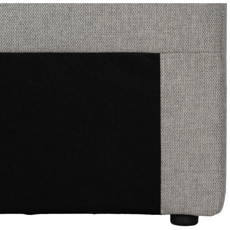 Grande Tête de lit capitonnée 2 places 190x100 en Tissu Gris Bois MDF Lira - 6