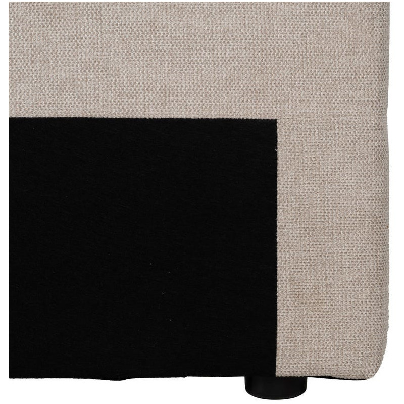 Tête de lit matelassée 2 places 160x100 en Tissu Beige Bois MDF Elora - 4