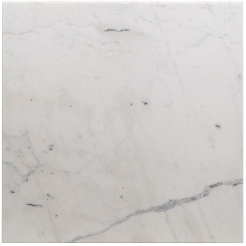 Plateau de table bistrot carré 80x80 en Marbre Blanc Bois MDF Parisiano - 2