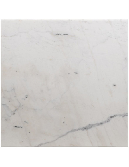 Plateau de table bistrot carré 80x80 en Marbre Blanc Bois MDF Parisiano - 2