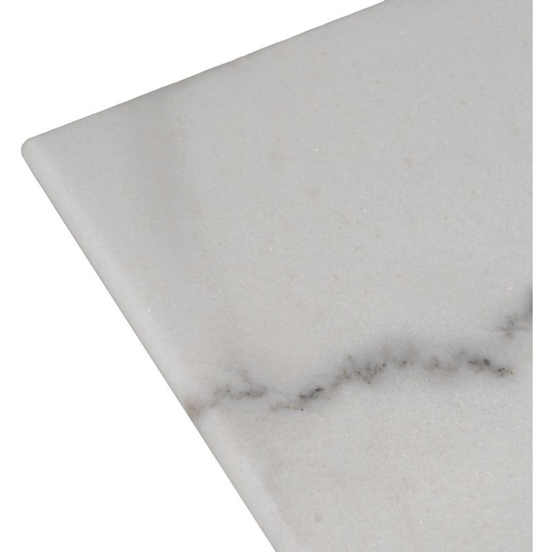 Plateau de table bistrot carré 80x80 en Marbre Blanc Bois MDF Parisiano - 3