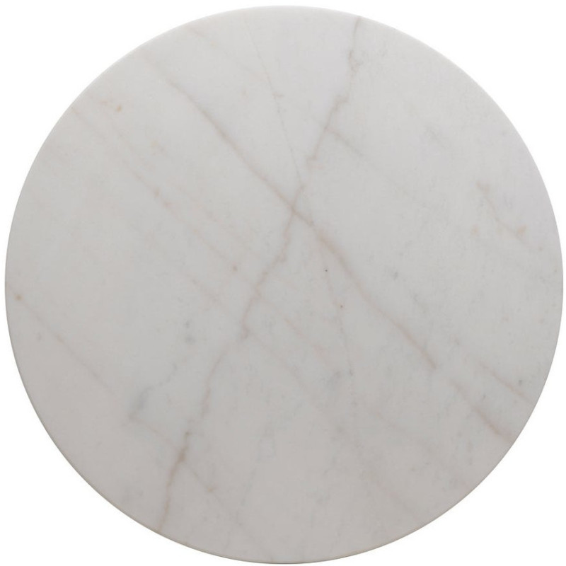 Plateau de table bistrot rond 70 cm en Marbre Blanc Bois MDF Parisiano - 2