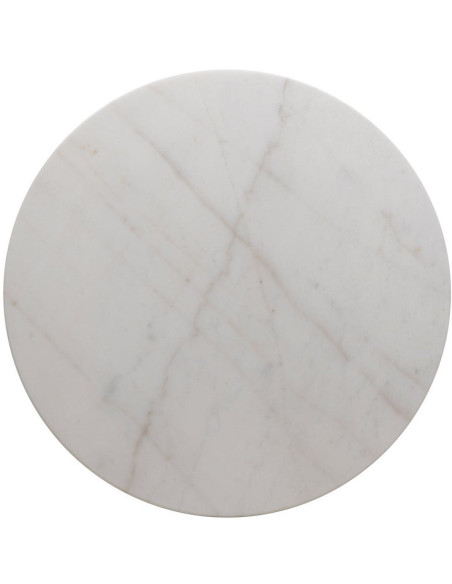 Plateau de table bistrot rond 70 cm en Marbre Blanc Bois MDF Parisiano - 2