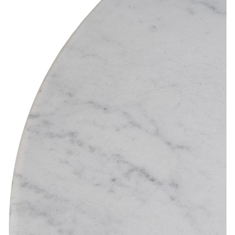 Plateau de table bistrot rond 70 cm en Marbre Blanc Bois MDF Parisiano - 3