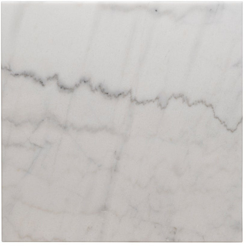 Plateau de table bistrot carré 60x60 en Marbre Blanc Bois MDF Parisiano - 2