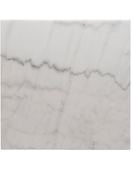 Plateau de table bistrot carré 60x60 en Marbre Blanc Bois MDF Parisiano - 2