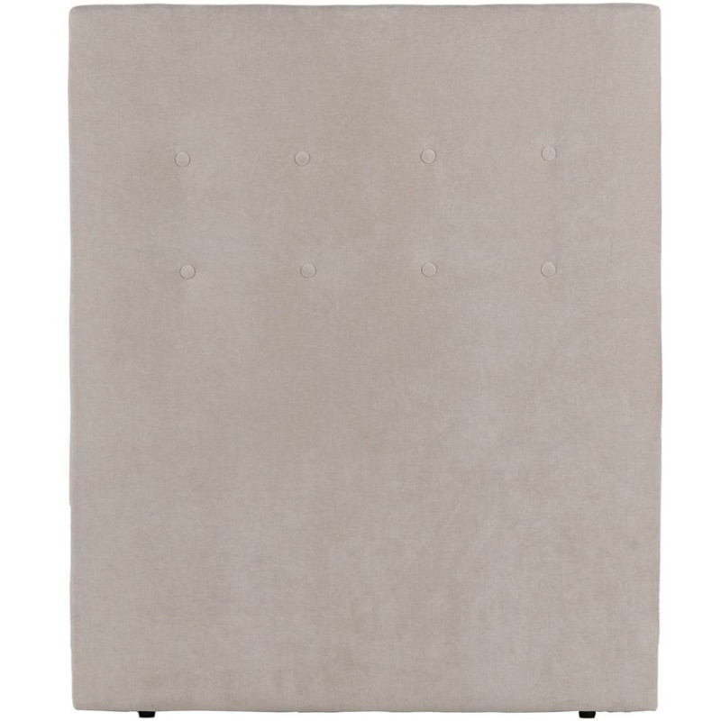 Tête de lit capitonnée 1 place 100x125 en Tissu Blanc crème Bois MDF Brisa - 1