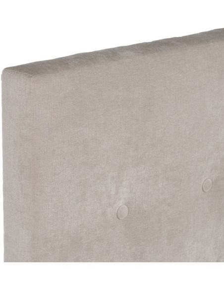 Tête de lit capitonnée 1 place 100x125 en Tissu Blanc crème Bois MDF Brisa - 3
