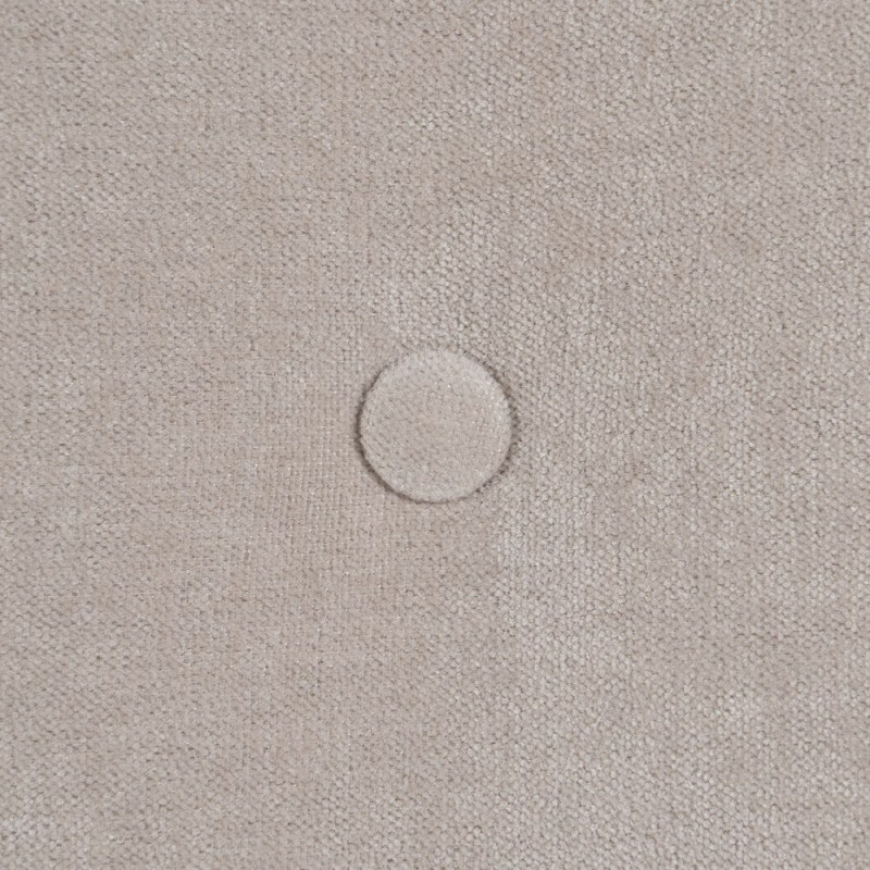 Tête de lit capitonnée 1 place 100x125 en Tissu Blanc crème Bois MDF Brisa - 4