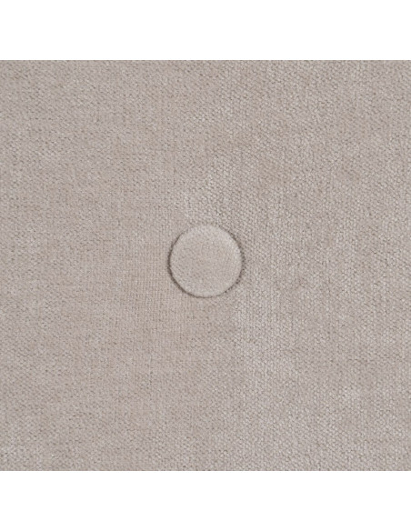 Tête de lit capitonnée 1 place 100x125 en Tissu Blanc crème Bois MDF Brisa - 4