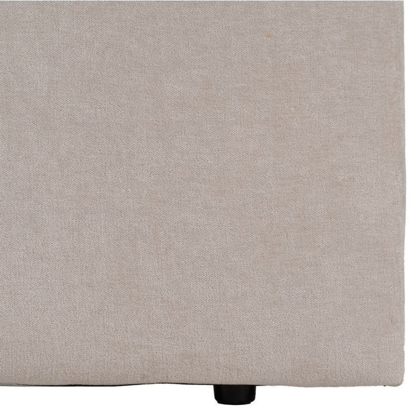 Tête de lit capitonnée 1 place 100x125 en Tissu Blanc crème Bois MDF Brisa - 5