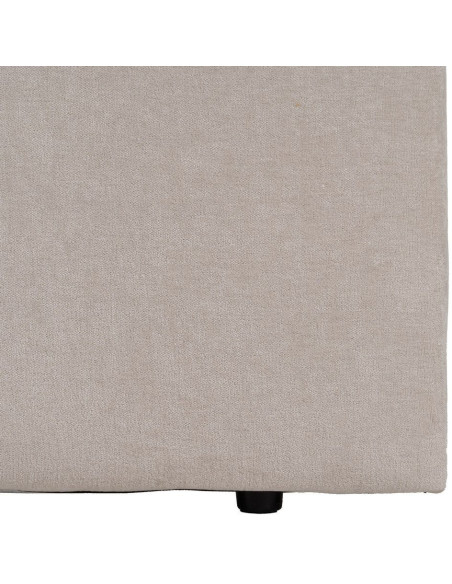 Tête de lit capitonnée 1 place 100x125 en Tissu Blanc crème Bois MDF Brisa - 5