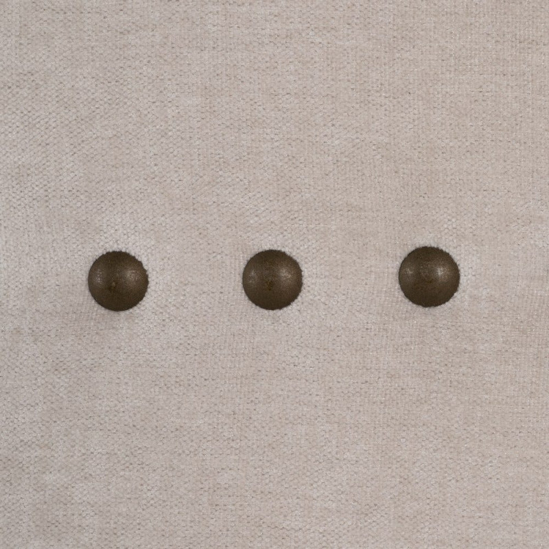 Tête de lit 2 places 165x125 en Tissu Blanc crème Avec clous de tapissier Bois MDF Anara - 4