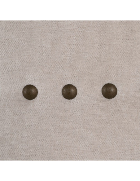 Tête de lit 2 places 165x125 en Tissu Blanc crème Avec clous de tapissier Bois MDF Anara - 4