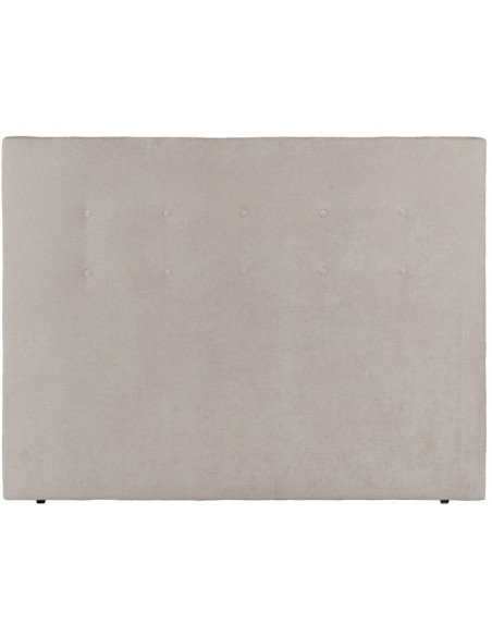 Tête de lit capitonnée 2 places 165x125 en Tissu Blanc crème Bois MDF Brisa - 1