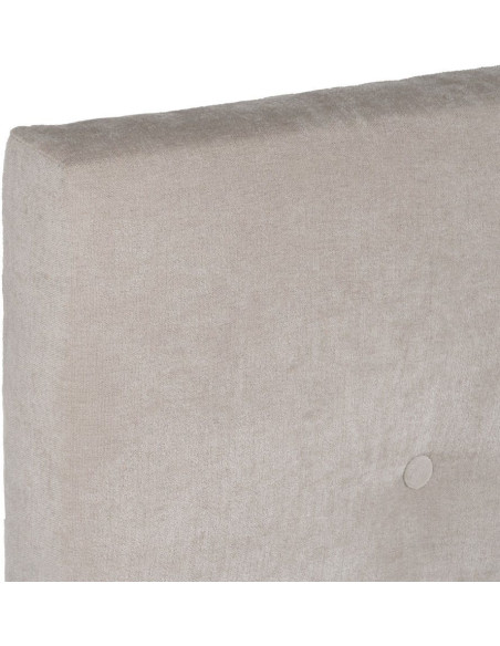 Tête de lit capitonnée 2 places 165x125 en Tissu Blanc crème Bois MDF Brisa - 3