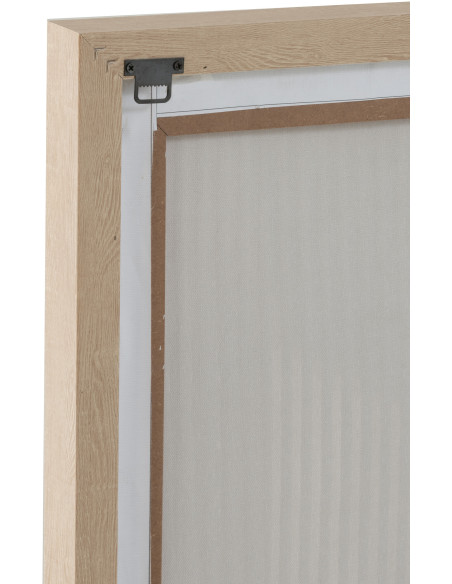 Tableau murale Rectangulaire Motifs abstraits 60x90 en Papier mâché Blanc Raphia Naturel Marybeth (Lot de 2) - 3