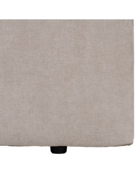 Tête de lit capitonnée 2 places 165x125 en Tissu Blanc crème Bois MDF Brisa - 5
