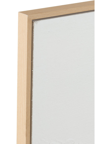 Tableau murale XL Rectangulaire Motifs abstraits 80x120 en Papier mâché Blanc Jilleen - 3