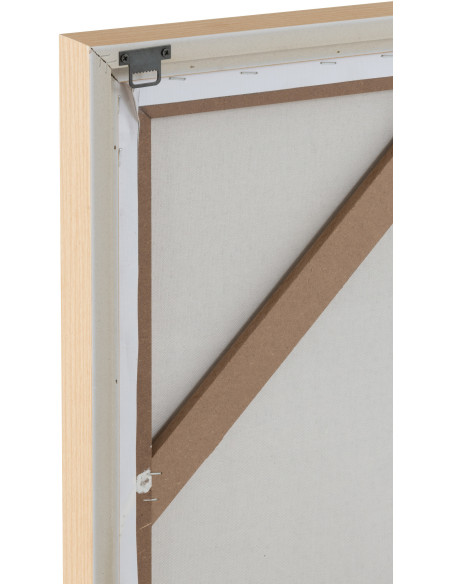 Tableau murale XL Rectangulaire Motifs abstraits 80x120 en Papier mâché Blanc Jilleen - 4