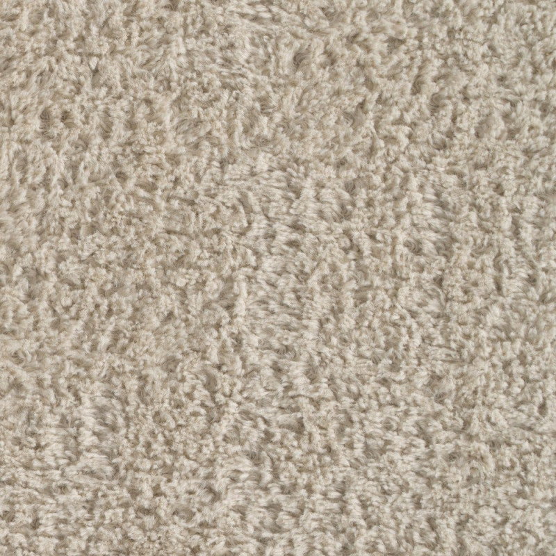 Pouf original Bouclette en Tissu Beige Bouclé Bois MDF Basilio - 7