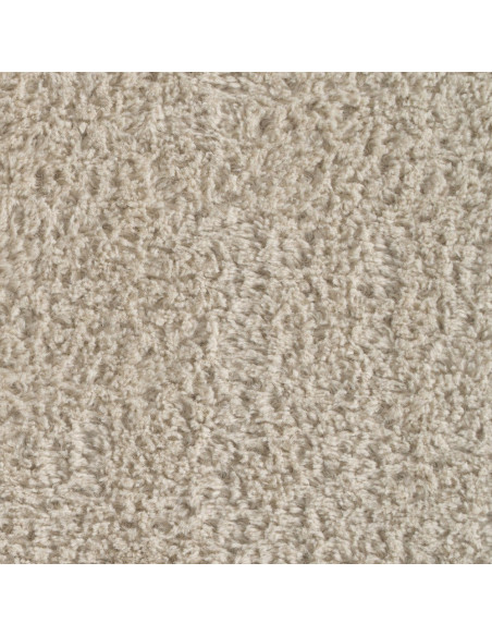 Pouf original Bouclette en Tissu Beige Bouclé Bois MDF Basilio - 7