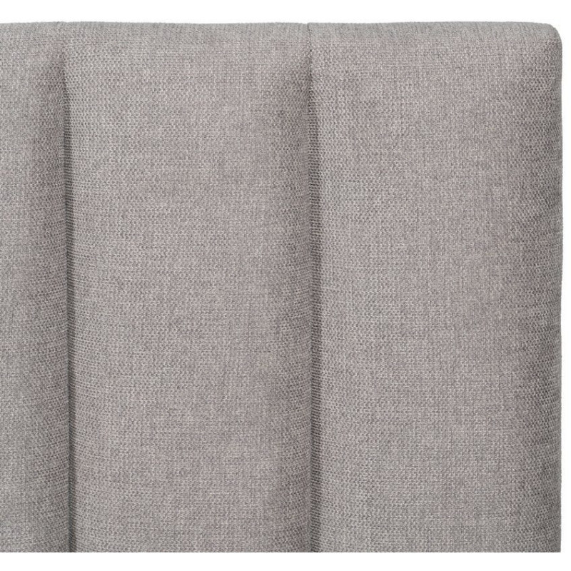 Tête de lit matelassée 2 places 160x100 en Tissu Gris Bois MDF Elora - 3