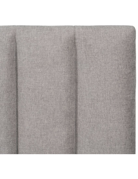 Tête de lit matelassée 2 places 160x100 en Tissu Gris Bois MDF Elora - 3