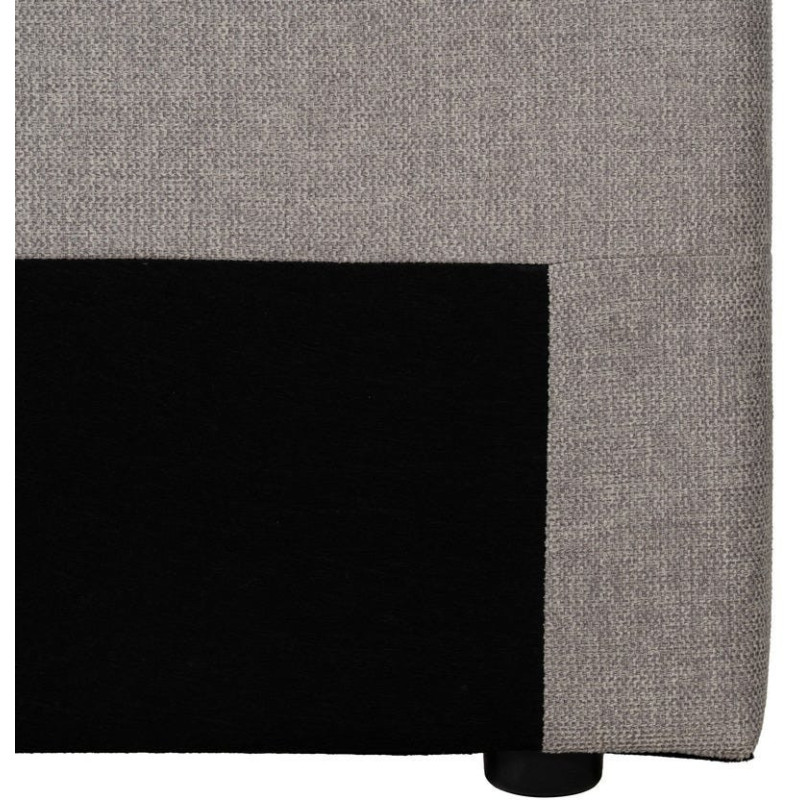 Tête de lit matelassée 2 places 160x100 en Tissu Gris Bois MDF Elora - 4