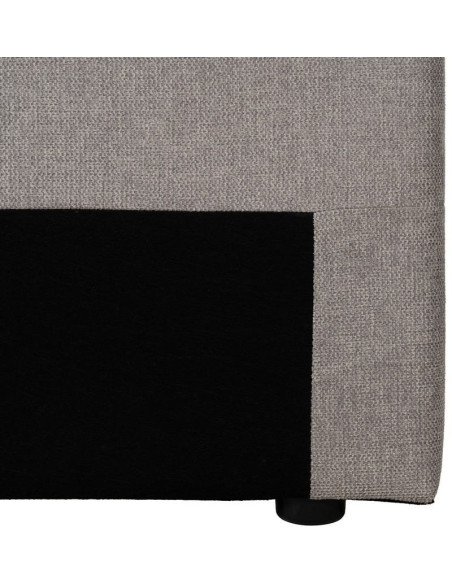 Tête de lit matelassée 2 places 160x100 en Tissu Gris Bois MDF Elora - 4