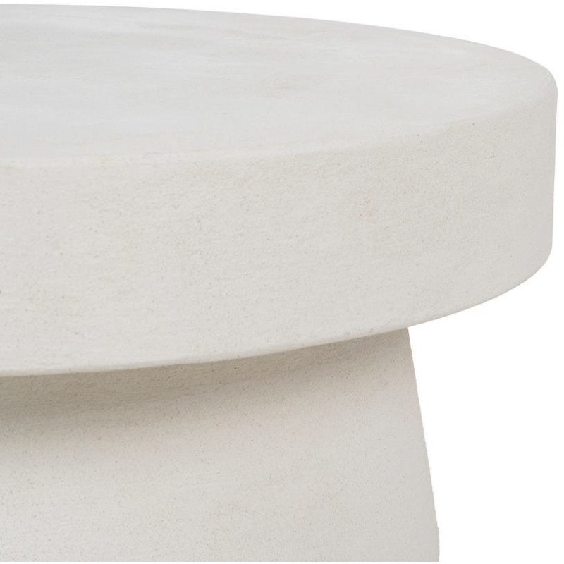 Table basse minimaliste Ronde en Bois MDF Blanc Wilma - 4