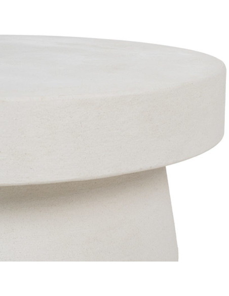 Table basse minimaliste Ronde en Bois MDF Blanc Wilma - 4