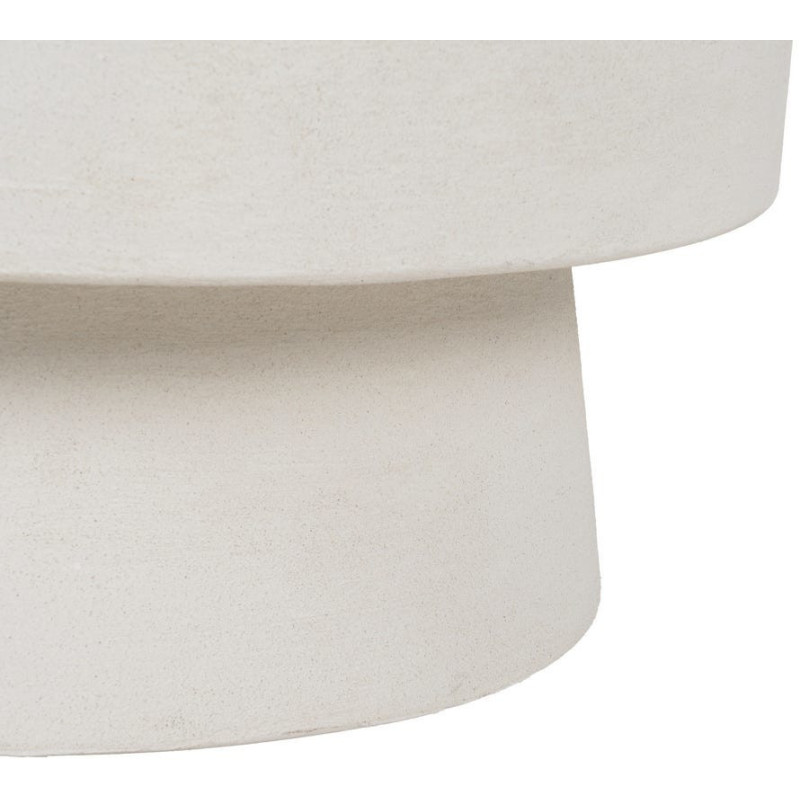 Table basse minimaliste Ronde en Bois MDF Blanc Wilma - 6