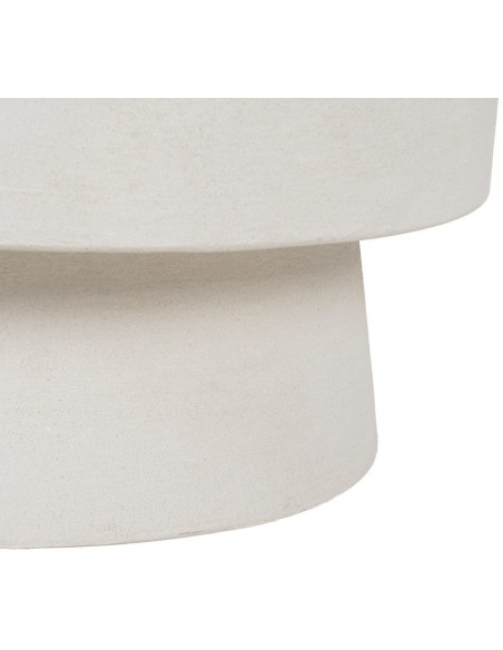 Table basse minimaliste Ronde en Bois MDF Blanc Wilma - 6