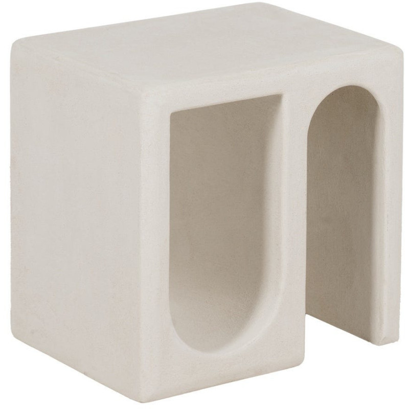 Table d'appoint minimaliste Carré 1 niche en Bois MDF Blanc Wilma - 1
