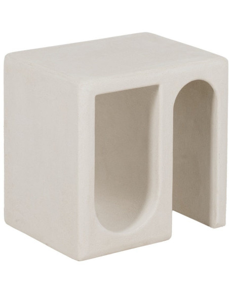 Table d'appoint minimaliste Carré 1 niche en Bois MDF Blanc Wilma - 1