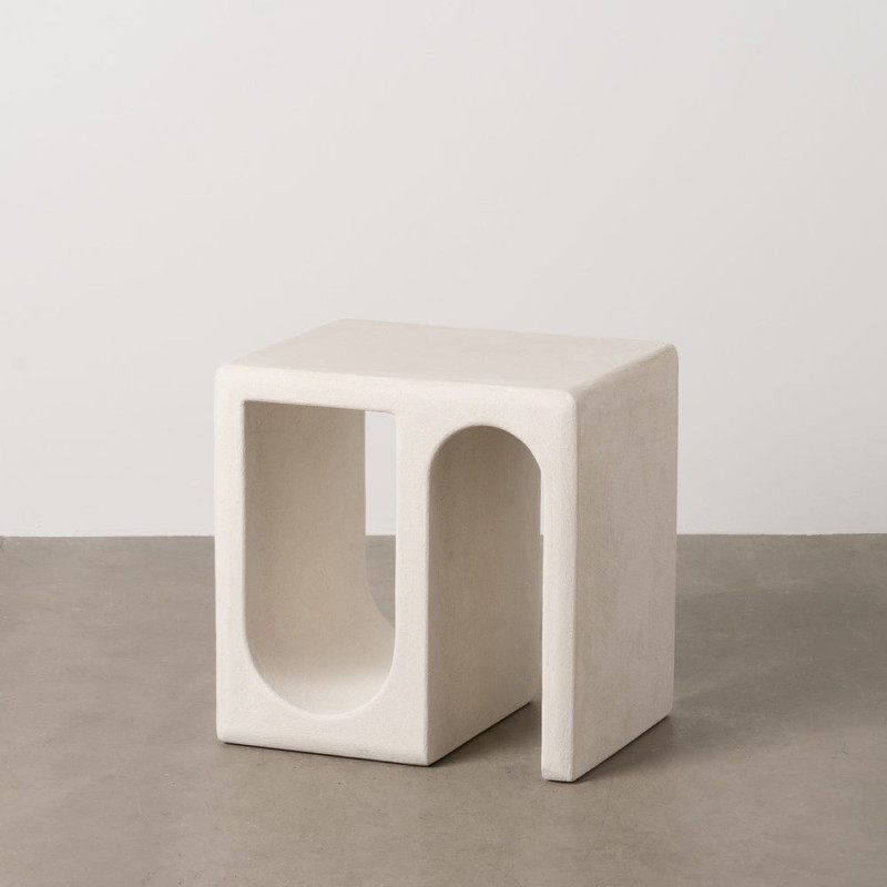 Table d'appoint minimaliste Carré 1 niche en Bois MDF Blanc Wilma - 2