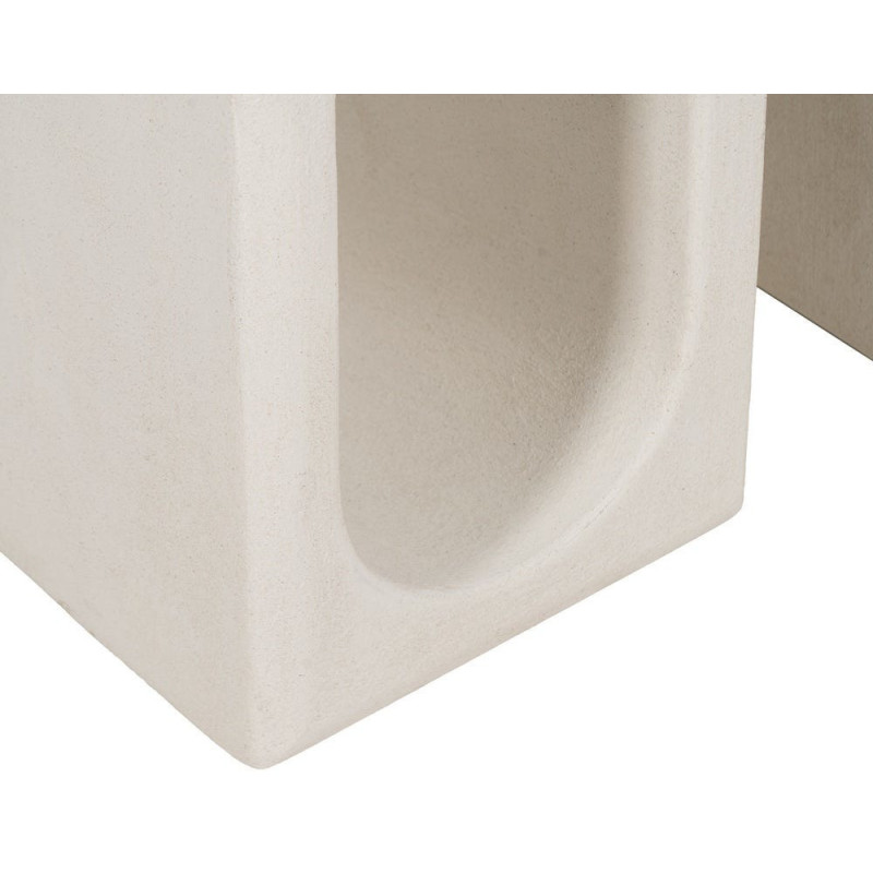 Table d'appoint minimaliste Carré 1 niche en Bois MDF Blanc Wilma - 4