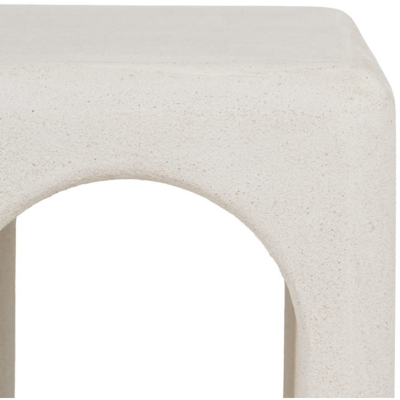 Table d'appoint minimaliste Carré 1 niche en Bois MDF Blanc Wilma - 5