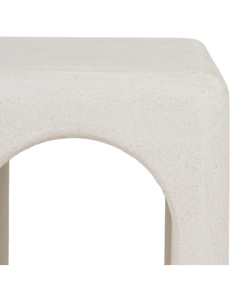Table d'appoint minimaliste Carré 1 niche en Bois MDF Blanc Wilma - 5