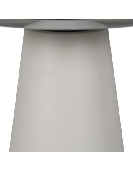 Table d'appoint moderne Ronde 2 niveaux en Métal Blanc Noir Vania - 4